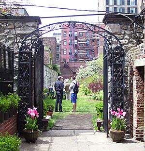 NY Marble Cemetery inside gate