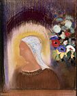 Odilon Redon - Profile and Flowers, 1912