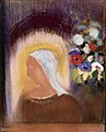 Odilon Redon - Profile and Flowers, 1912