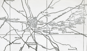 Operational area of the 5th Australian Division, September-October 1917 on the Gheluvelt Plateau