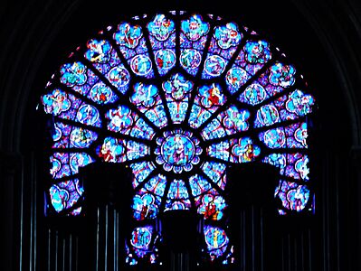 Paris Cathédrale Notre-Dame Innen Westliche Rosette 3