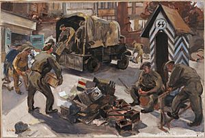 Pioneers Clearing Out an Ss Hq Brussels - October 1944 Art.IWMARTLD4993