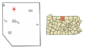 Potter County Pennsylvania Incorporated and Unincorporated areas Oswayo Highlighted