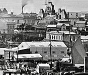Robert Logan shipyard, Freemans Bay in 1904