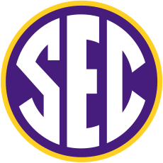 SEC logo in LSU colors