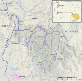 Salmon river basin map