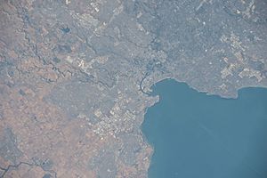 Satellite photo of Melbourne, Victoria, Australia