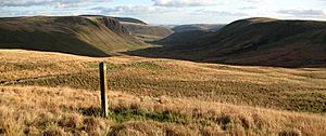 Scaur Glen from Cloud Hill near Polgown on the Southern Upland Way