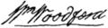 Signature of William Woodford