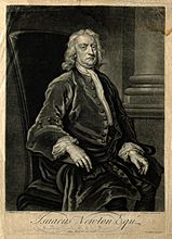Sir Isaac Newton. Mezzotint by J. Faber, junior, 1726, after Wellcome V0004265