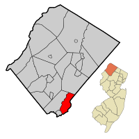 Map of Hopatcong Borough in Sussex County.