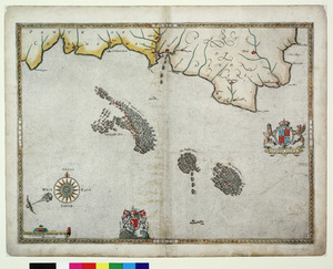 The English engage the Spanish fleet near Plymouth on 31 July 1588 RMG F8041f