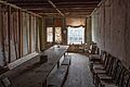 The interior dining area of the old Stafford Hotel in the ghost town of Shakespeare, New Mexico on 30 March, 2023
