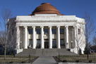 The neoclassical Modoc County Courthouse, opulent for a little farming community in far-northeastern California, opened in Alturas in 1914 LCCN2013631211.tiff