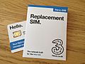 Three Replacement SIM