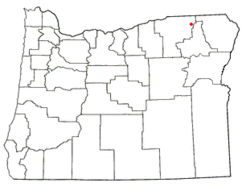 Location of Tollgate, Oregon