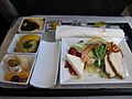 Turkish Airlines Business Class meal, Istanbul—Cairo