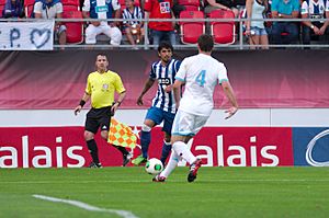 Valais Cup 2013 - OM-FC Porto 13-07-2013 - Lucho et Lucas Mendes