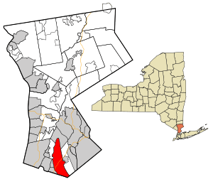 Location within Westchester County and the state of New York