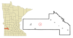 Location of St. Leowithin Yellow Medicine County, Minnesota