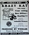 "KRAZY KAT" ad - from, The Film Daily, Jul-Dec 1929 (page 398 crop)