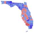1978 Florida gubernatorial election results map by county