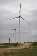 Alternative energy used from wind turbines at Stasney's Cook Ranch in Albany, Texas. (24483592853)
