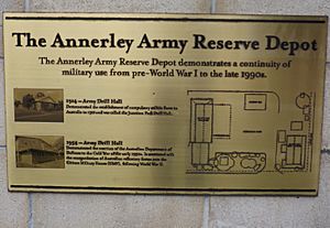 Annerley Army Reserve Depot plaque