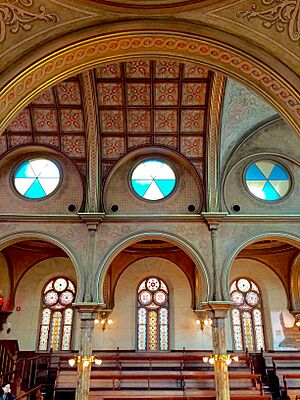 Arches and Stained Glass Detail Eldridge Street Synagogue