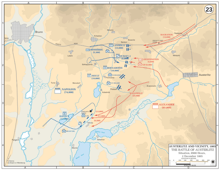Image: Battle of Austerlitz - Situation at 0900, 2 December 1805