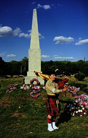 Bristol & Mexico Monument in Lynbrook's Rockville Cemetery-- Jim Noone Piper