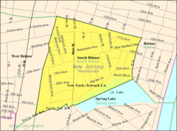 Census Bureau map of Lake Como, New Jersey