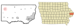 Location of Lost Nation, Iowa