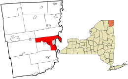 Location in Clinton County and the U.S. state of New York