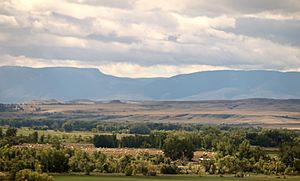 Landforms near Lodge Grass, Montana