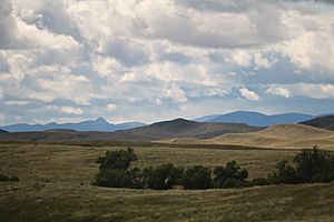 Landforms near Wyola, Montana