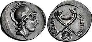 D. Junius Brutus Albinus, denarius, 48 BC, RRC 450-1a