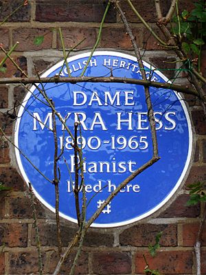 Dame Myra Hess 1890-1965 pianist lived here