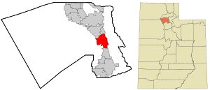 Location in Davis County and the state of Utah