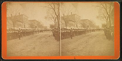 Dress Parade, Manchester Military Cos. May 30, 1874, by A. B. Hamor