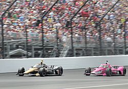 Ed Carpenter and Kyle Kirkwood during 2023 Indianapolis 500.jpg