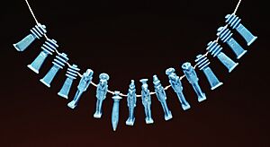 Egyptian - Group of 16 Amulets Strung as a Necklace - Walters 481685-1699 - View A