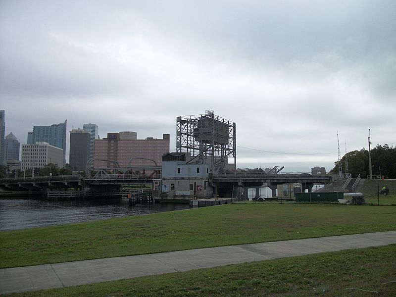 Fortune Street Drawbridge; Southwest from Green Street; Downtown Tampa