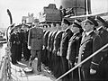 General De Gaulle inspecting sailors on the Free French ship LEOPARD at Greenock, 24 June 1942. A10354