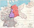 Germany occupation zones with border