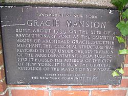 Gracie Mansion Plaque