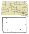 Hutchinson County South Dakota Incorporated and Unincorporated areas Menno Highlighted