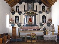 Interior view of Iglesia San Pedro de Atacama