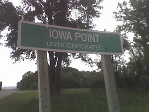 Iowa Point sign
