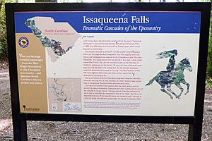 Isaqueena Falls sign